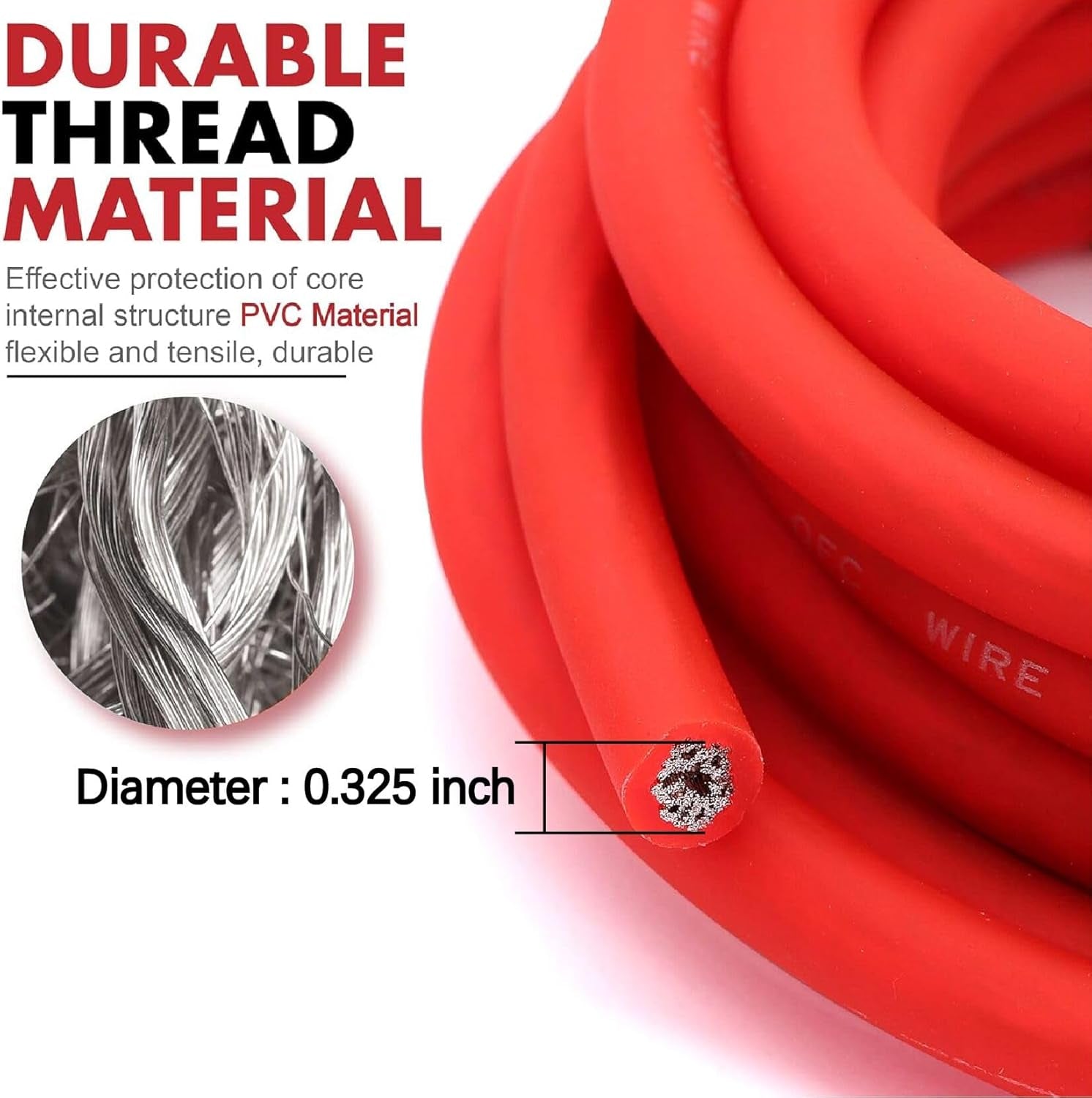 0 Gauge CCA Amplifier Wiring Kit 3000W Complete - Copper Clad Aluminum Car Audio Power Cable with Fuse Holder & RCA | for Subwoofer Amp Install